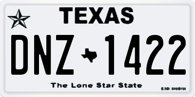 TX license plate DNZ1422