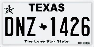 TX license plate DNZ1426