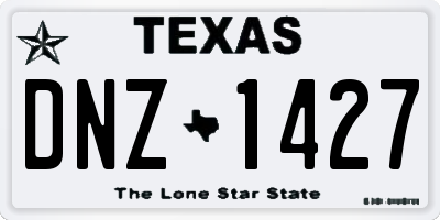 TX license plate DNZ1427