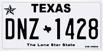 TX license plate DNZ1428