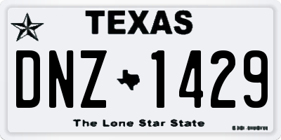 TX license plate DNZ1429