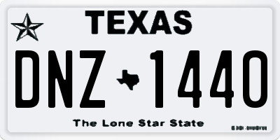 TX license plate DNZ1440