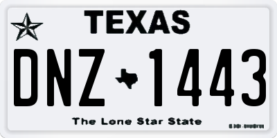 TX license plate DNZ1443
