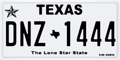 TX license plate DNZ1444
