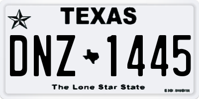 TX license plate DNZ1445