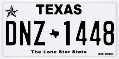 TX license plate DNZ1448