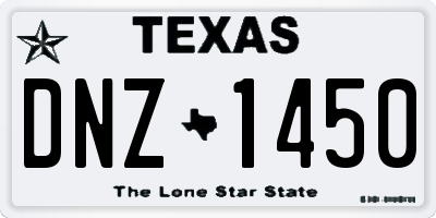 TX license plate DNZ1450