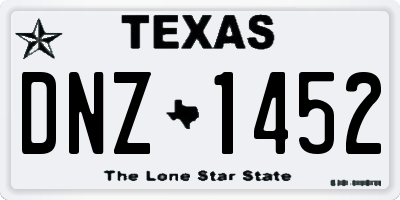 TX license plate DNZ1452