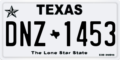 TX license plate DNZ1453