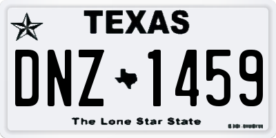 TX license plate DNZ1459