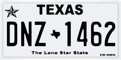 TX license plate DNZ1462