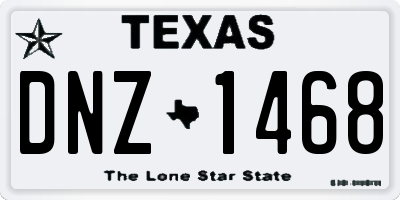 TX license plate DNZ1468