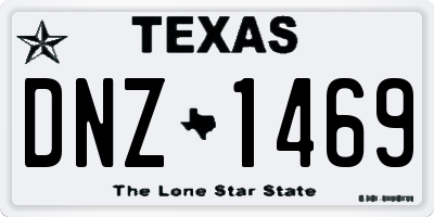 TX license plate DNZ1469