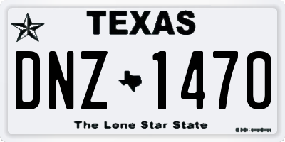 TX license plate DNZ1470