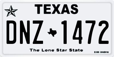 TX license plate DNZ1472