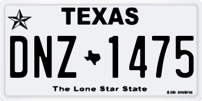 TX license plate DNZ1475