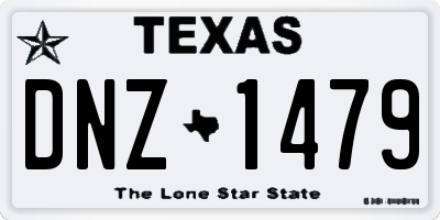 TX license plate DNZ1479