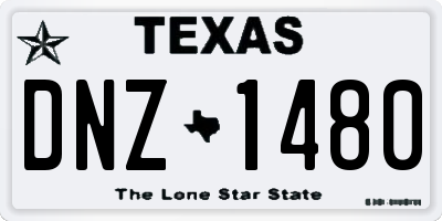TX license plate DNZ1480