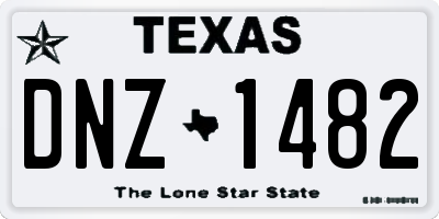 TX license plate DNZ1482