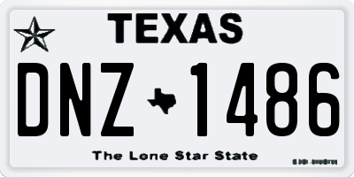 TX license plate DNZ1486