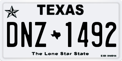 TX license plate DNZ1492