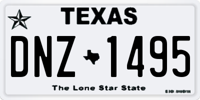 TX license plate DNZ1495