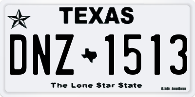 TX license plate DNZ1513
