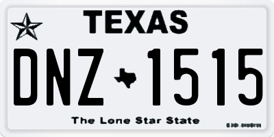 TX license plate DNZ1515