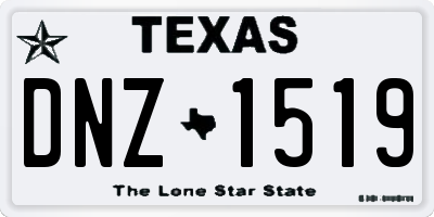 TX license plate DNZ1519