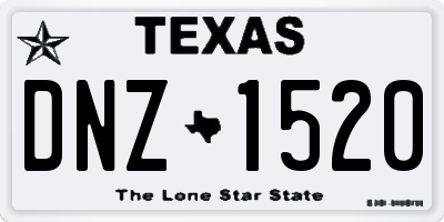 TX license plate DNZ1520