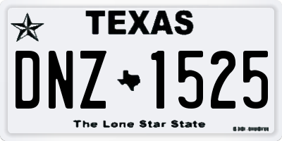 TX license plate DNZ1525