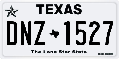 TX license plate DNZ1527