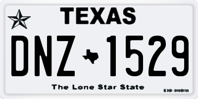 TX license plate DNZ1529