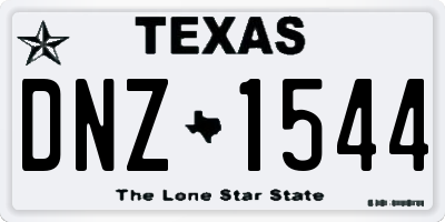 TX license plate DNZ1544