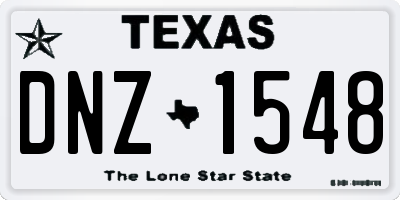 TX license plate DNZ1548