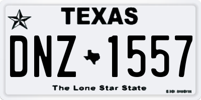 TX license plate DNZ1557