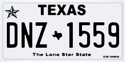 TX license plate DNZ1559