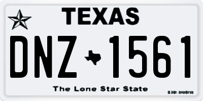 TX license plate DNZ1561