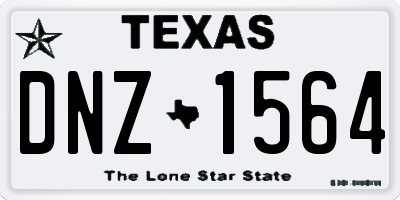TX license plate DNZ1564