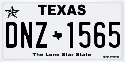 TX license plate DNZ1565