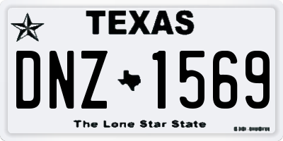 TX license plate DNZ1569