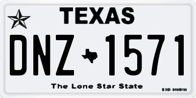 TX license plate DNZ1571