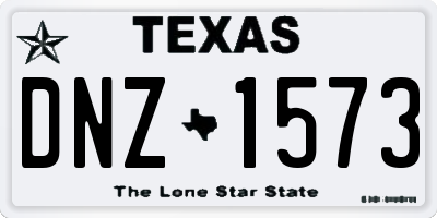 TX license plate DNZ1573