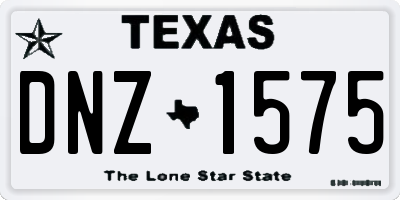 TX license plate DNZ1575