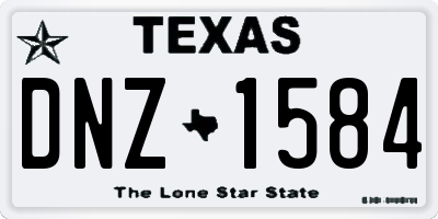 TX license plate DNZ1584