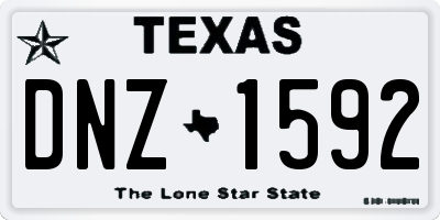 TX license plate DNZ1592