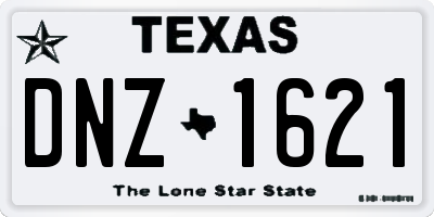 TX license plate DNZ1621