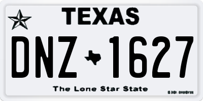 TX license plate DNZ1627