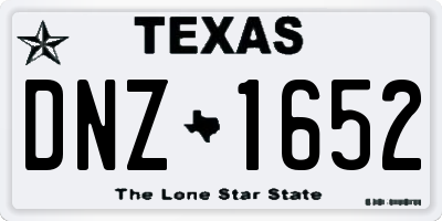 TX license plate DNZ1652