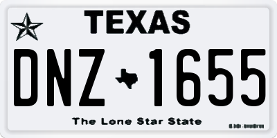 TX license plate DNZ1655